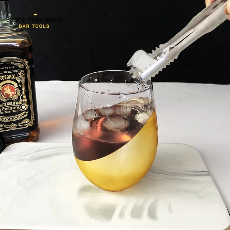 Creative bevel edge electroplating glass whiskey glass black gold Asian egg-shaped cup