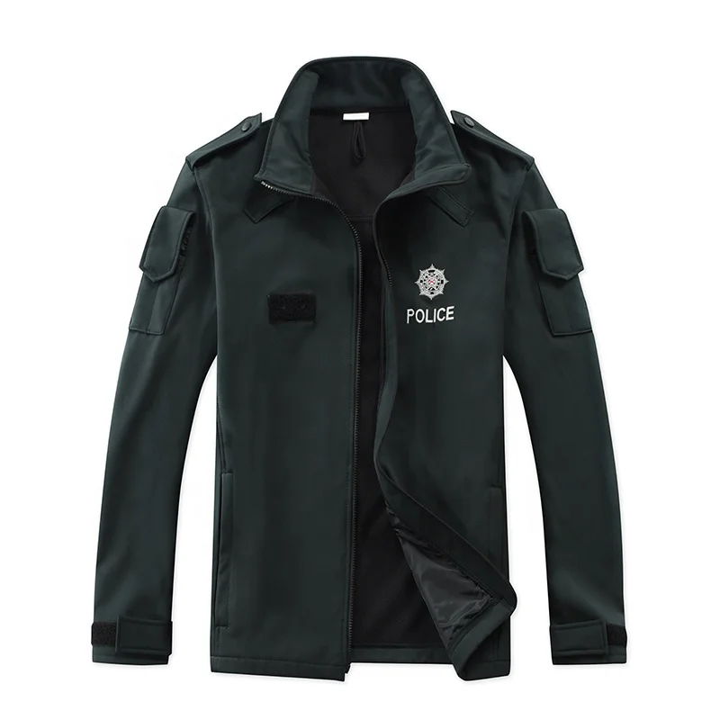 Sell well customize Amazon wholesale outdoor wear warm coat softshell jacket waterproof windproof Police uniform