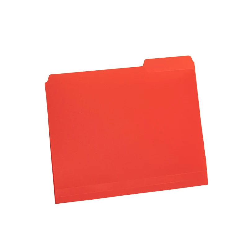 Hot Custom Office School Classic Letter Size Paper Document PP Manila File Folder Wholesale  with Tabs Design