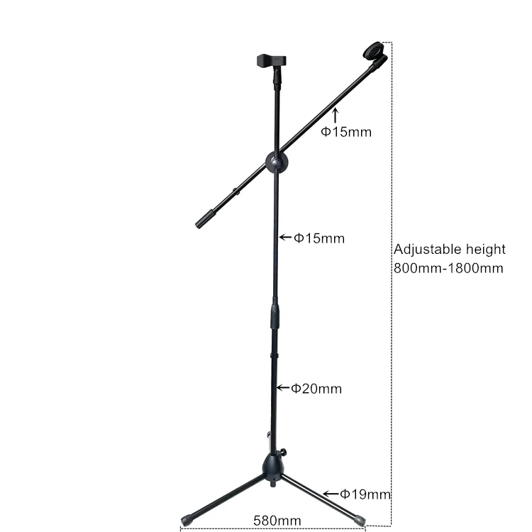 Custom Adjustable height flexible Stage Microphone Stand
