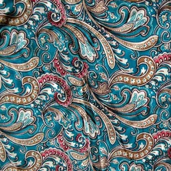 Stock Woven Plain Spun Rayon Leaf Motif Viscous 100% Viscose Floral Printed Rayon Challis Fabric