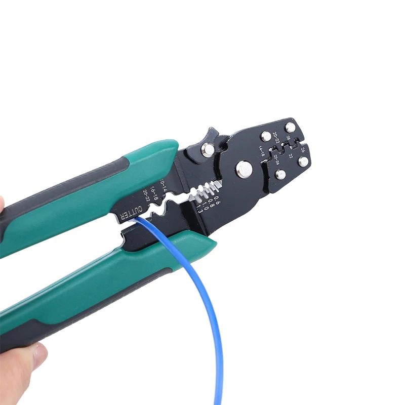 Mini 170mm HS-202B Tool Pliers steel pipe Cold Press Clamp Wiring Terminal Cutters Telephone Plug Crimping Pliers