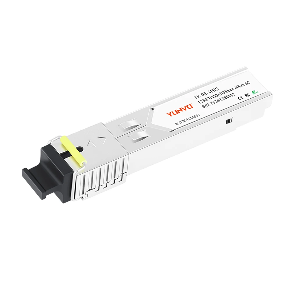 Yunvo SFP-GE40KT13R15/SFP-GE40KT15R13  Compatible 1.25G 1310/1550nm 40km SC SFP Transceiver Module