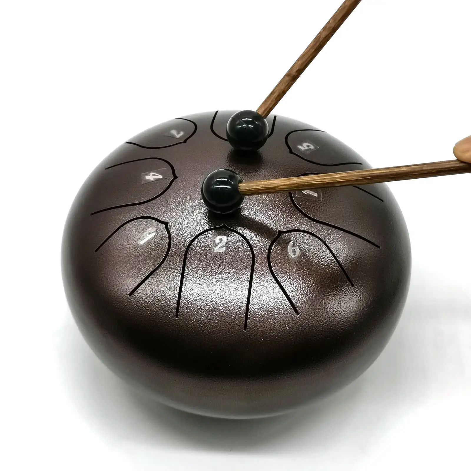 
 6-дюймовый 8 тон ударный инструмент мини ручной резервуар стальной язык барабан с сумкой и барабанные палочки  