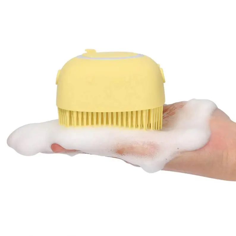 Hot-selling Body Care Soft Baby Bath Hair Massage Shampoo Brush, Silicone Bath Brush For Baby