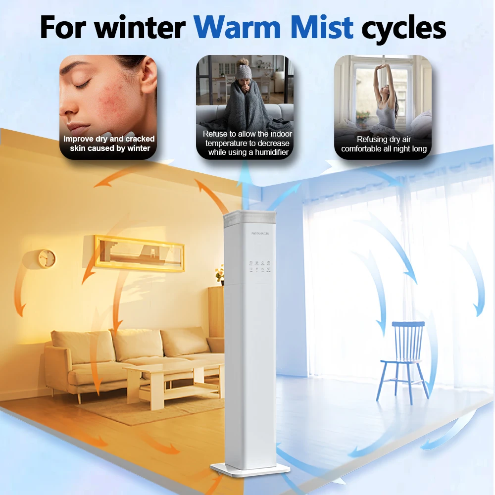 Air diffuser warm and cool mist ultrasonic humidifier ultrasonic fogger  25w 110-220v 13L Large mist maker for household