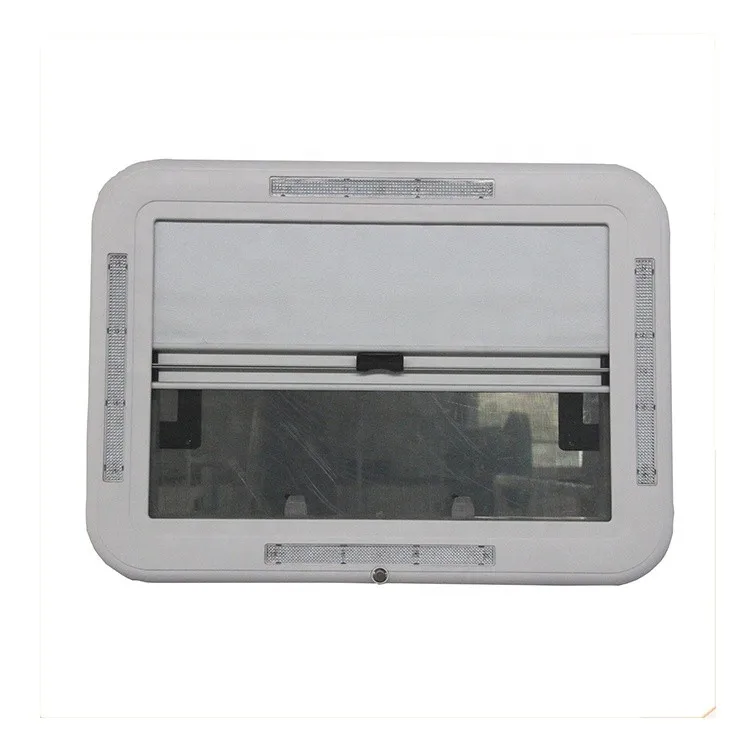 Professional Manufacturer Aluminum alloy material RV Skylight with LED lights 960*650mm RV skylight & rv trailer roof window
