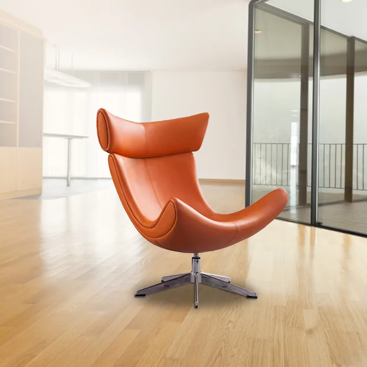 sofa rocking chair Living Room Leisure Genuine Leather Armchair Lounge Chair With Swivel Function