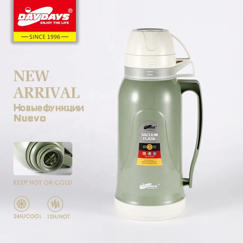 SUNLIFE Manufacture 1.8L Vacuum Flask Ready To Ship Food Grade Glass Liner Water Bottle