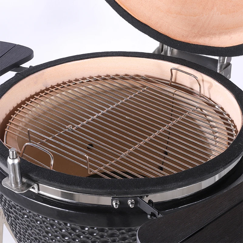 China Wood Pellet Kamado Bbq 21 Inch Ceramic Bbq Grill Smoker Green Egg Charcoal Grill Kamado