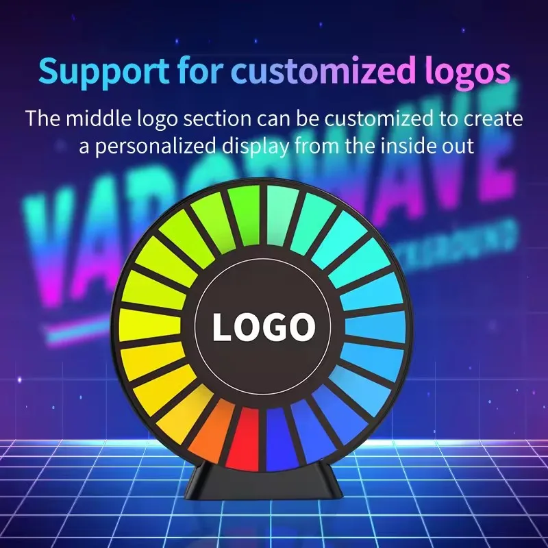 Hot Sale Led Music Rhythm Light RGB Rechargeable Sound Control Light Round Sound Dynamic Rhythm Light