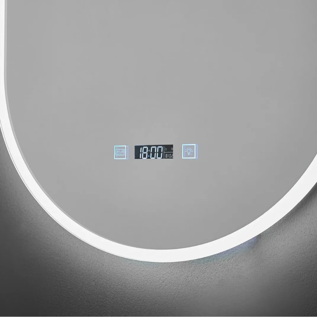 Time Date Temperature LED Light Defogger Mirror Sensor Switch 12v 24v Two Keys Smart Bathroom Mirror Touch Switch