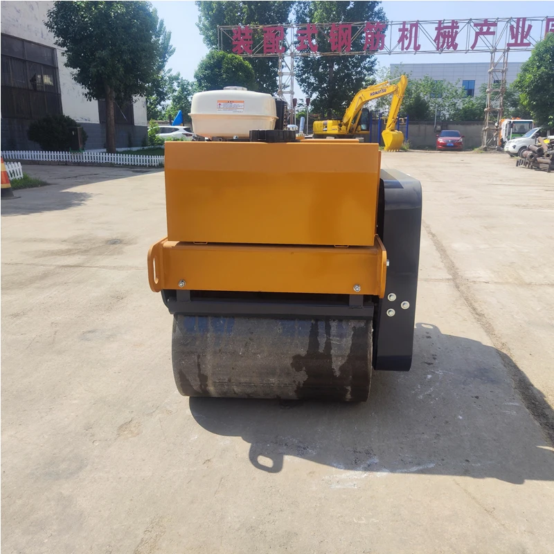 SDBM Sheep foot mini walk behind vibratory road roller double drum vibrating road roller
