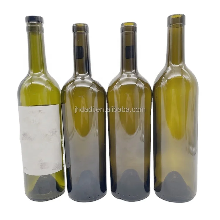 750ml Amber Green Glass Wine Bottle Wholesale
