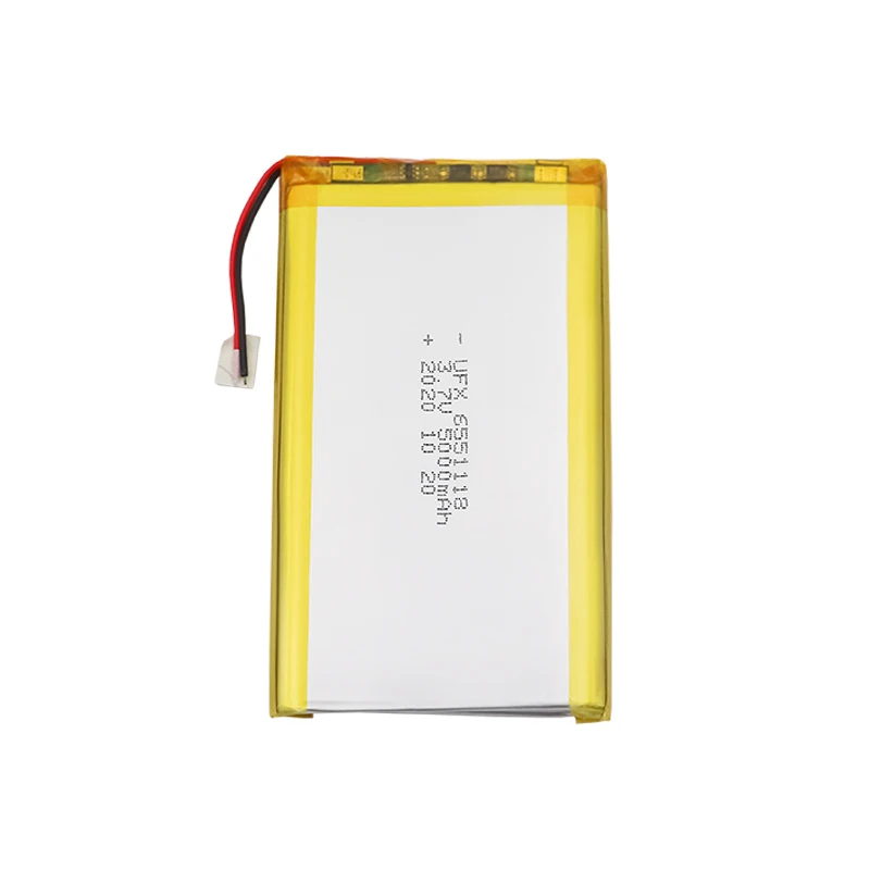 Rechargeable Lithium-ion Cell Manufacturer UFX 6551118 5000mAh 3.7V High Quality Rechargeable Battery