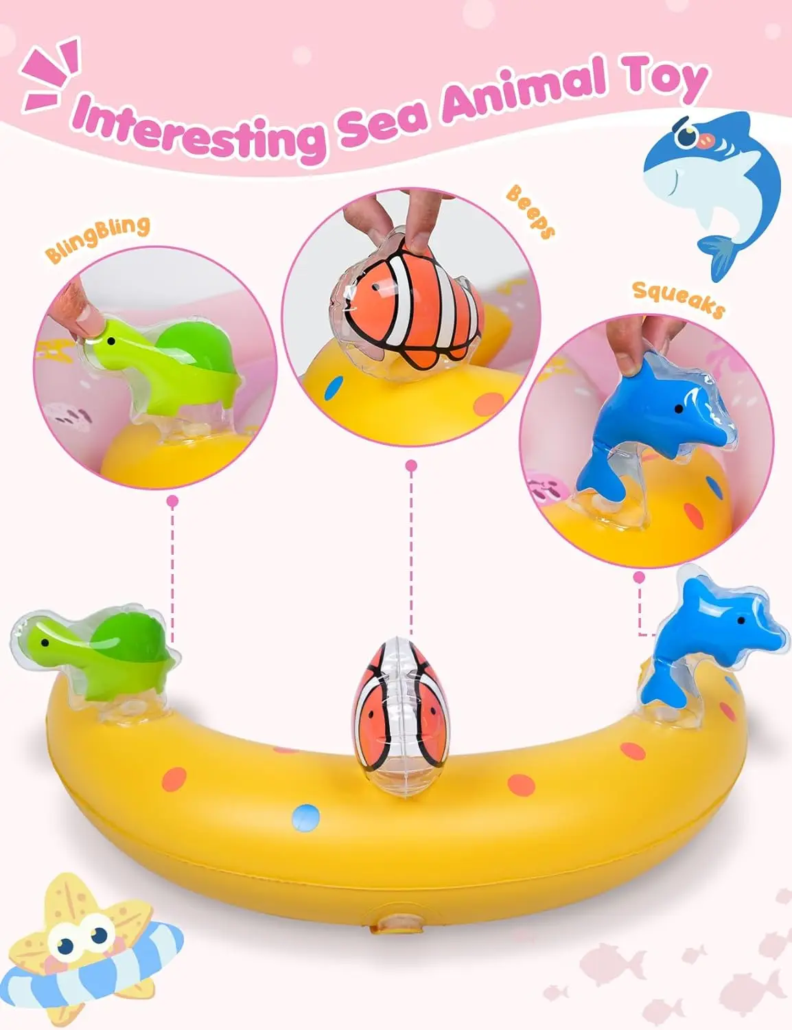 2025 New design upgrade Inflatable baby float with canopy swim trainer Sun shade pink Inflatable Baby Swim Float Seat Boat