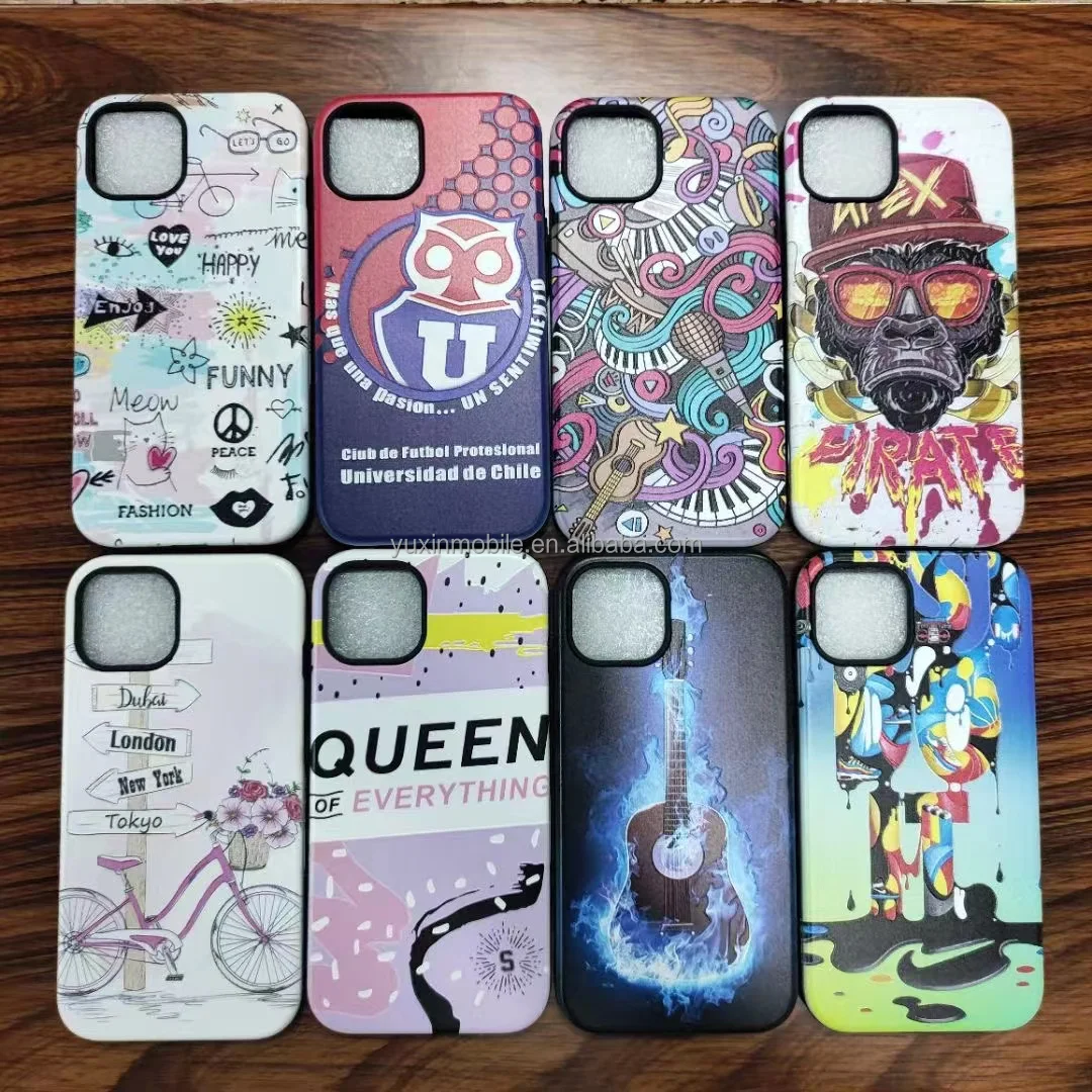 3D Coated Sublimation 2 in 1 Bank Phone Cases Tpu Pc Tough Sublimation Blanks Phone Case For Iphone 12 Pro Max /hot 11 play