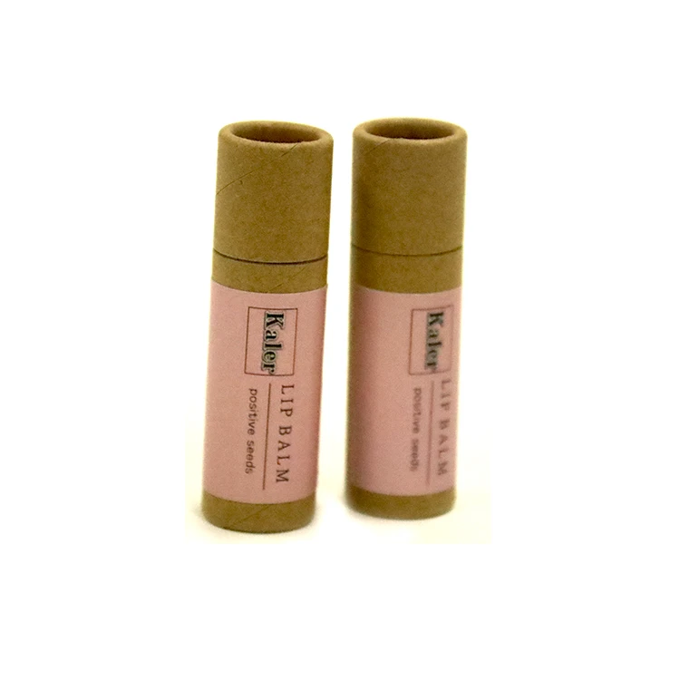 Biodegradable   push-up Paper Tube Packaging for Natural Deodorant Kraft Cardboard  Tube   for Lip balm&body balm lipsticks