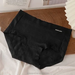 Autumn new puffy cotton simple hip color wholesale matcha girls traceless briefs comfortable women mid waist seamless panties