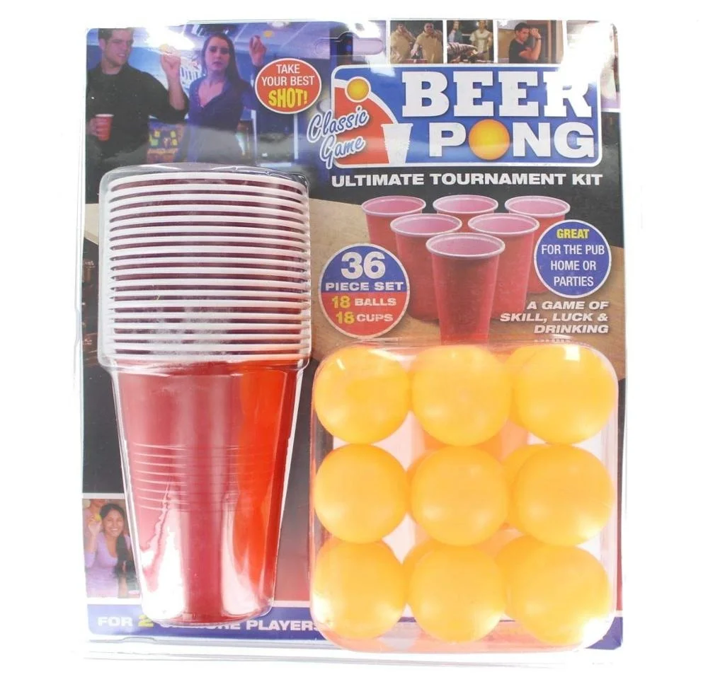  16 унций чашки партии Алкогольная игра шарики и комплект Beer Pong