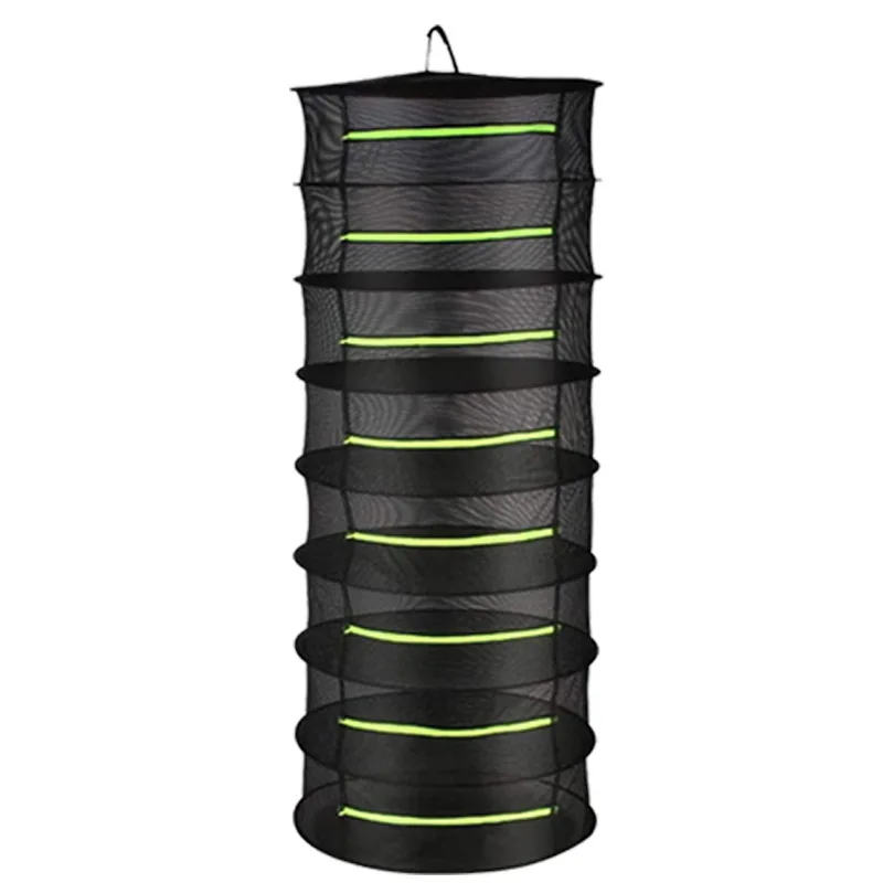 8 Layer Mesh dry net Hanging Herb Drying Rack Dry Net with Zippers with S Hang Buckle and Storage bag