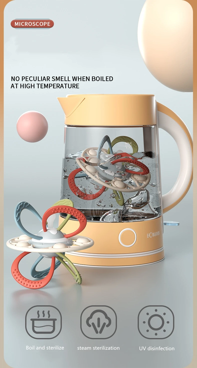 New Style Food Grade Silicone Baby Teether Rattle Sensory Ball With BPA Free