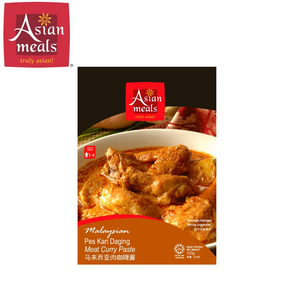 Wholesale High Quality AsianMeals Meat Curry Paste and Sauce Pack In A Bag Spicy Malaysian Halal Delicious Eating HACCP GMP ISO