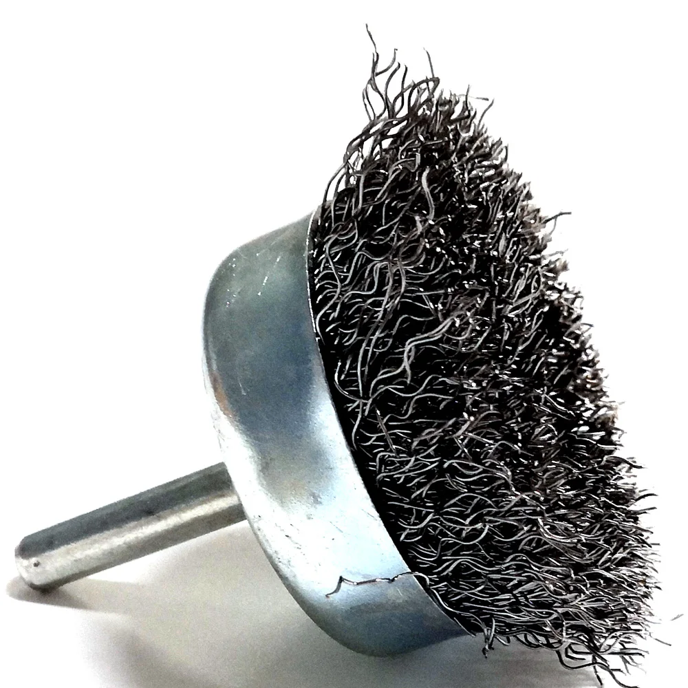 crimp wire cup brush/steel wire cup brush