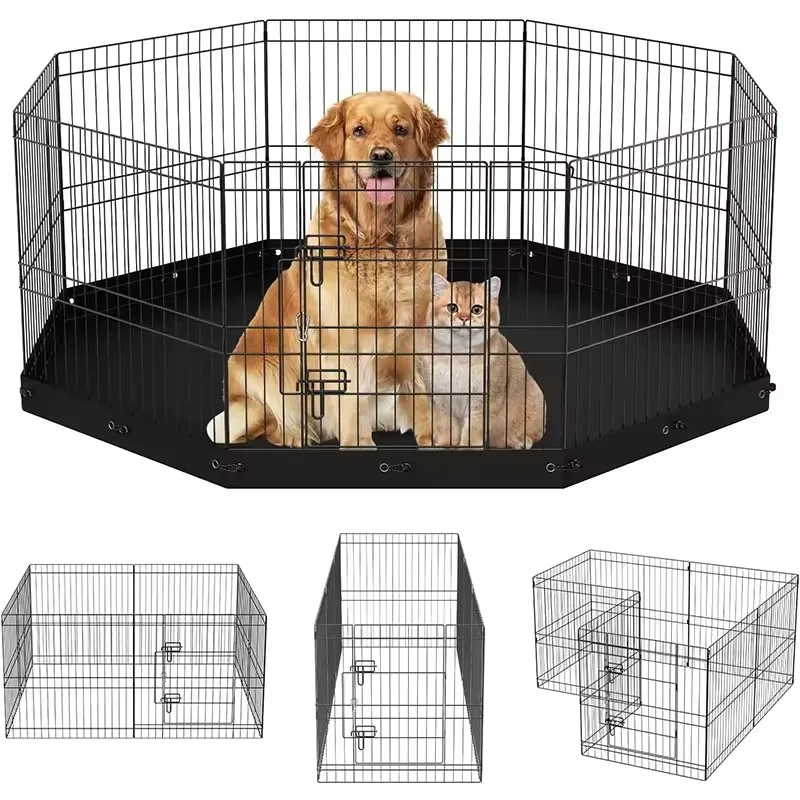 Joysing Outdoor Folding Convenient Camping Metal Iron Pet Dog Cage Dog Cage