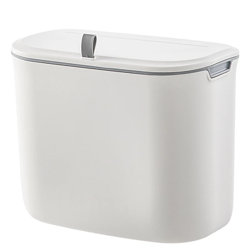 Kitchen trash bin with lid household cabinet door Kitchen waste storage bucket