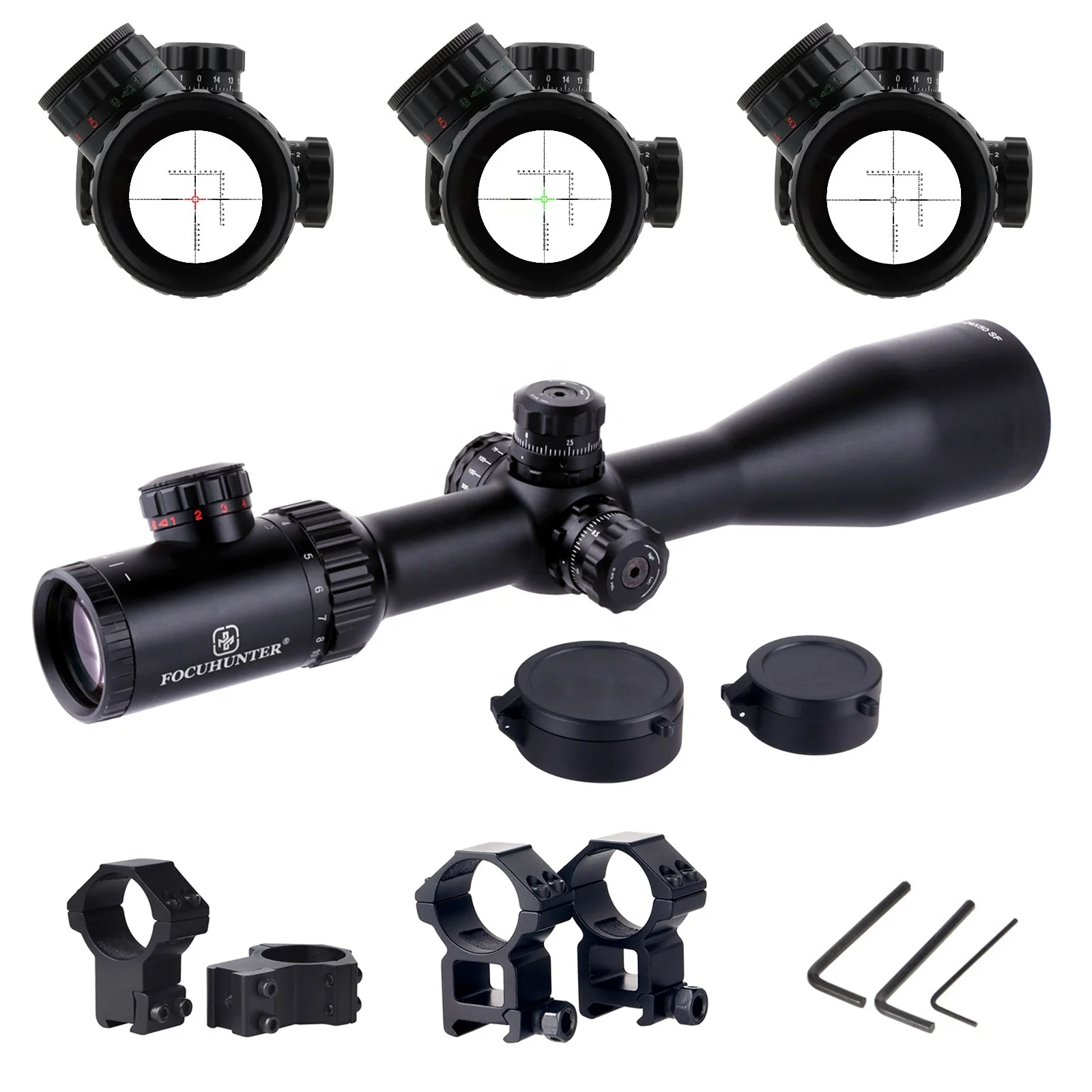 Mzj Optics 6061 Aluminum tactical FOCUHUNTER SF4-24x50E red green illuminated scopes optical hunting long range scope