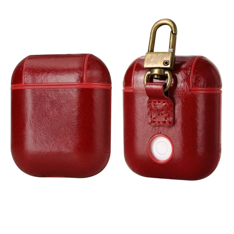 OEM Handmade case for  headset case Customized 100% Full Cow genuine leather case for Airpod Pro