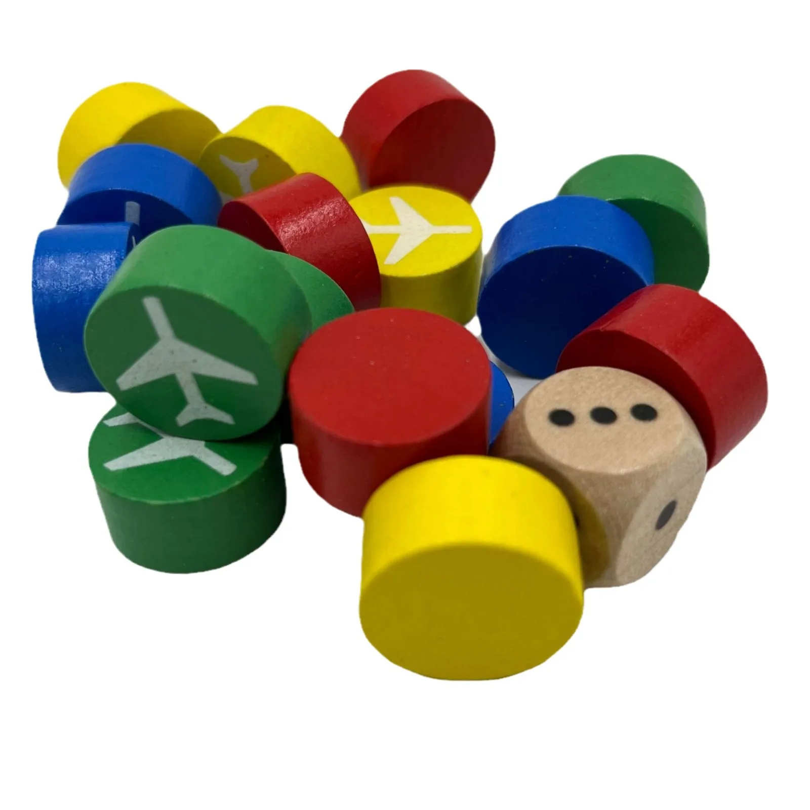 Hot Selling Flying Chess Wooden Pieces Hopscotch Board Game Wooden Flying Chess Pieces For Cards Game