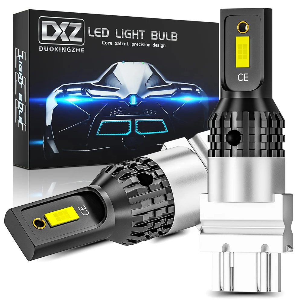 DXZ 2x T25 AUTO LED Canbus 3157 3156 3057 P27/7W Car Led Bulb Turn Signal Light DRL Parking Signal Lamp Tail Stop Light 12V-24V