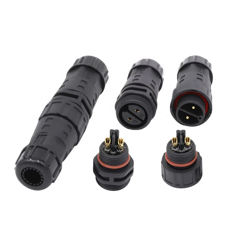 Aohua factory price UL ip67/ip68 power driver male female waterproof plug 2 pin led strip connector fro controller