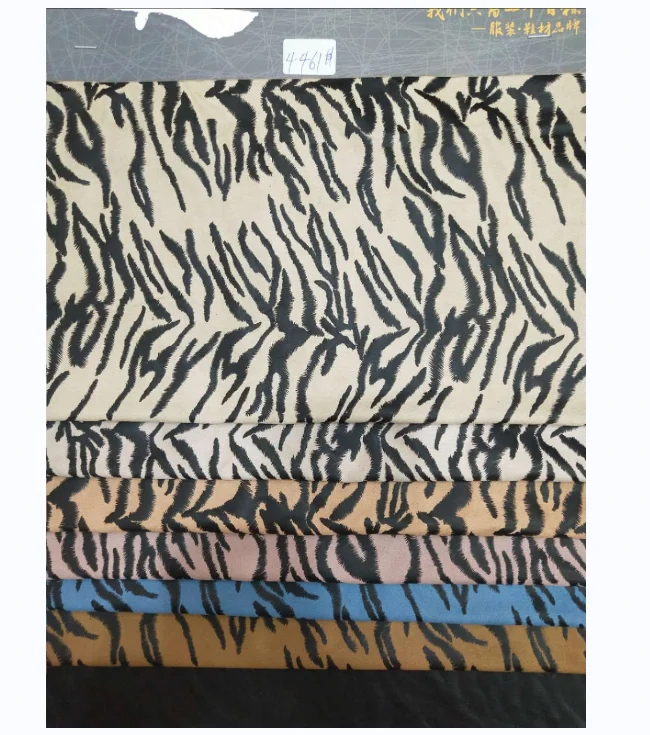 zebra foiled 100%polyester recyele weft knitted suede breakable dark materials clothing for garment sandvik materials technology