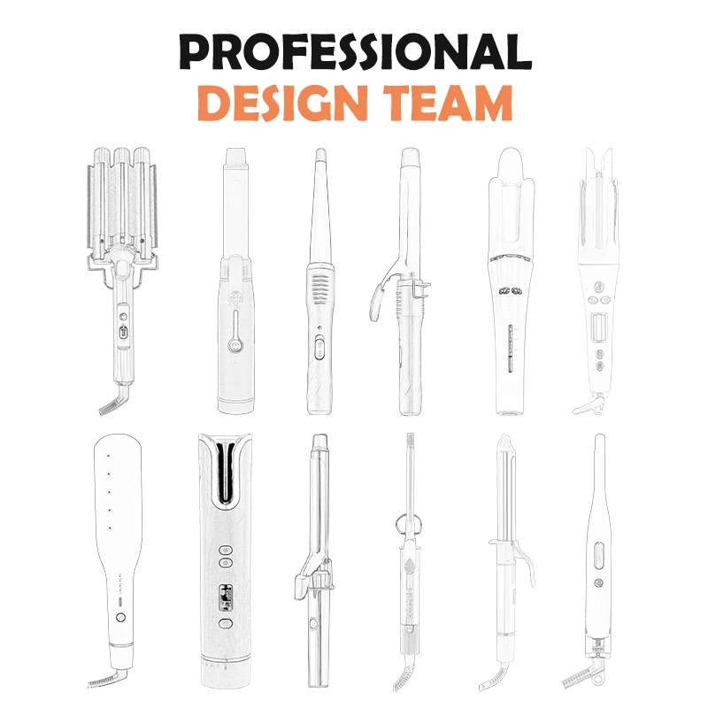 Popular Design Hair Styling Iron Ptc Heat Curling Brush Portable Hot Hair Curler Comb With Teeth