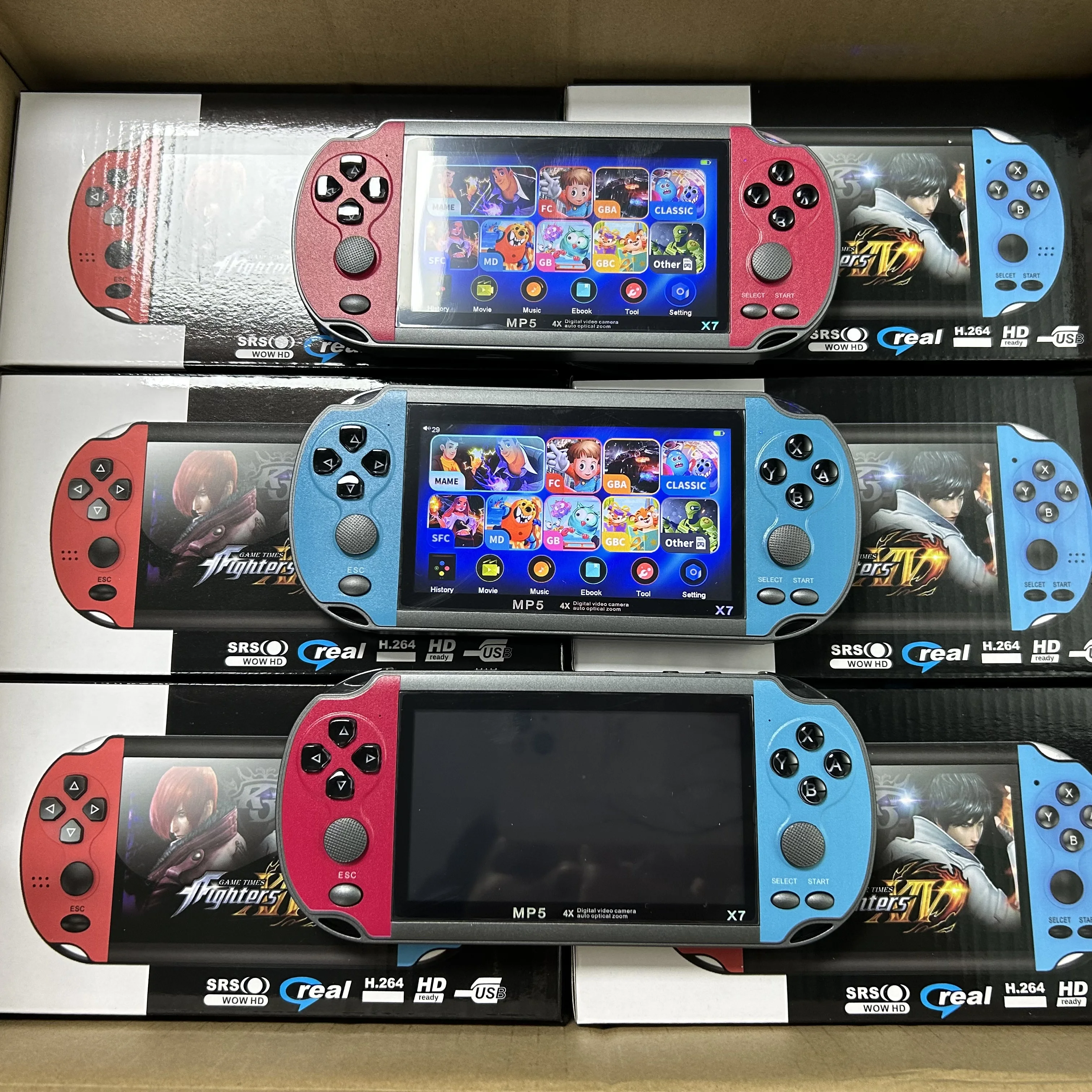 Portable Retro X7 Game Console Handheld 4.5 Inch Screen Real Camera Video Games Consoles Game Player