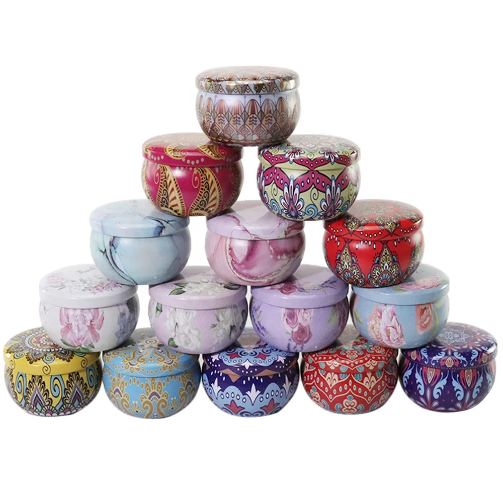 OEM Wedding Matt Pink  Color Gift Jars Empty Container Candle Metal Box Tin Cans With Lids