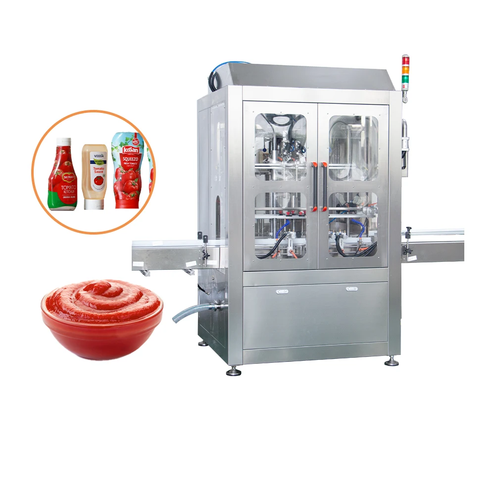 Npack Automatic Woozy Bottle Hot Sauce Filling Machine Tabasco Apple Sauce Filling Machine Glass Bottle Packing Machine