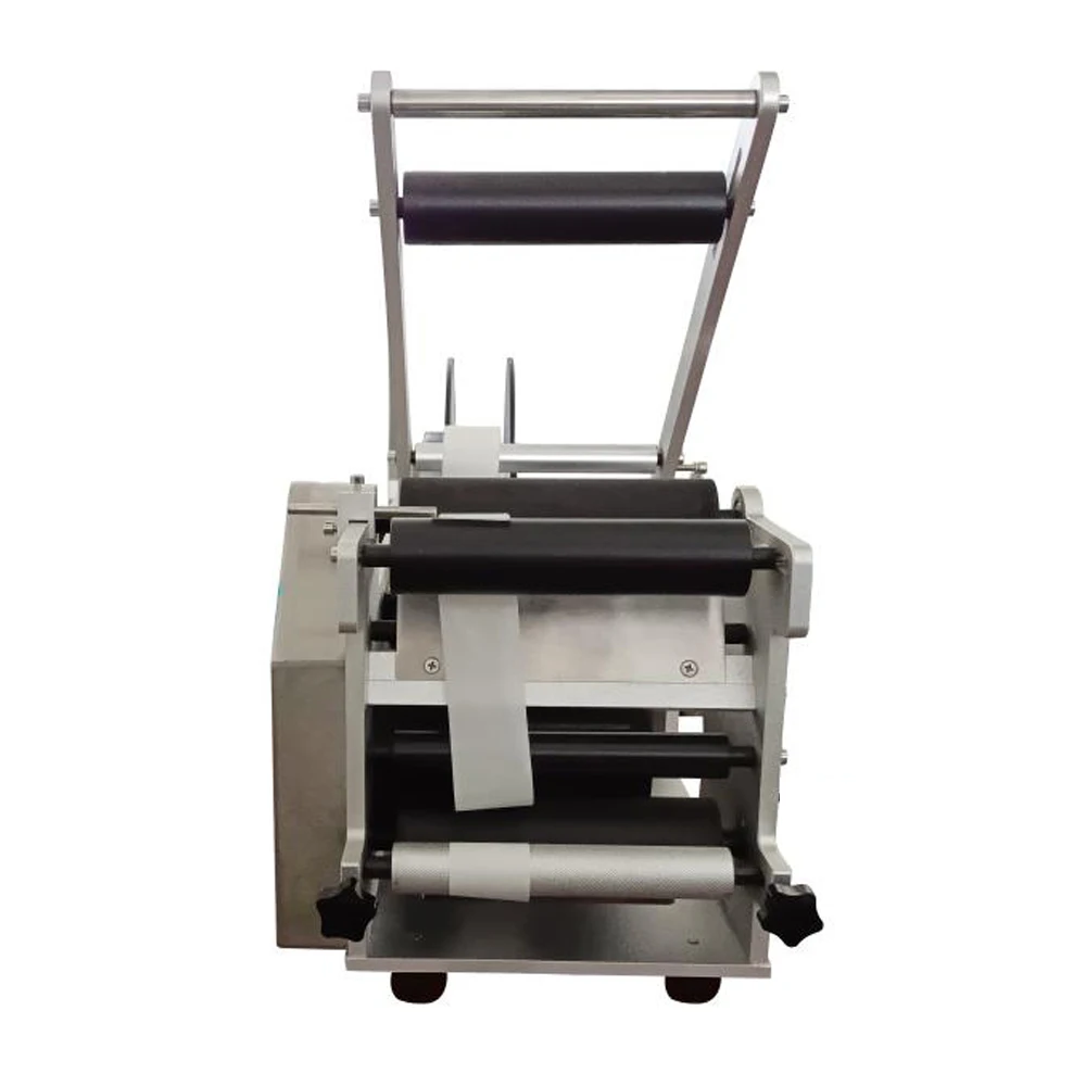 Electric Semi Automatic Applicator Sticker Glass Ampoule Vial Plastic Round Bottle Labeling Machine