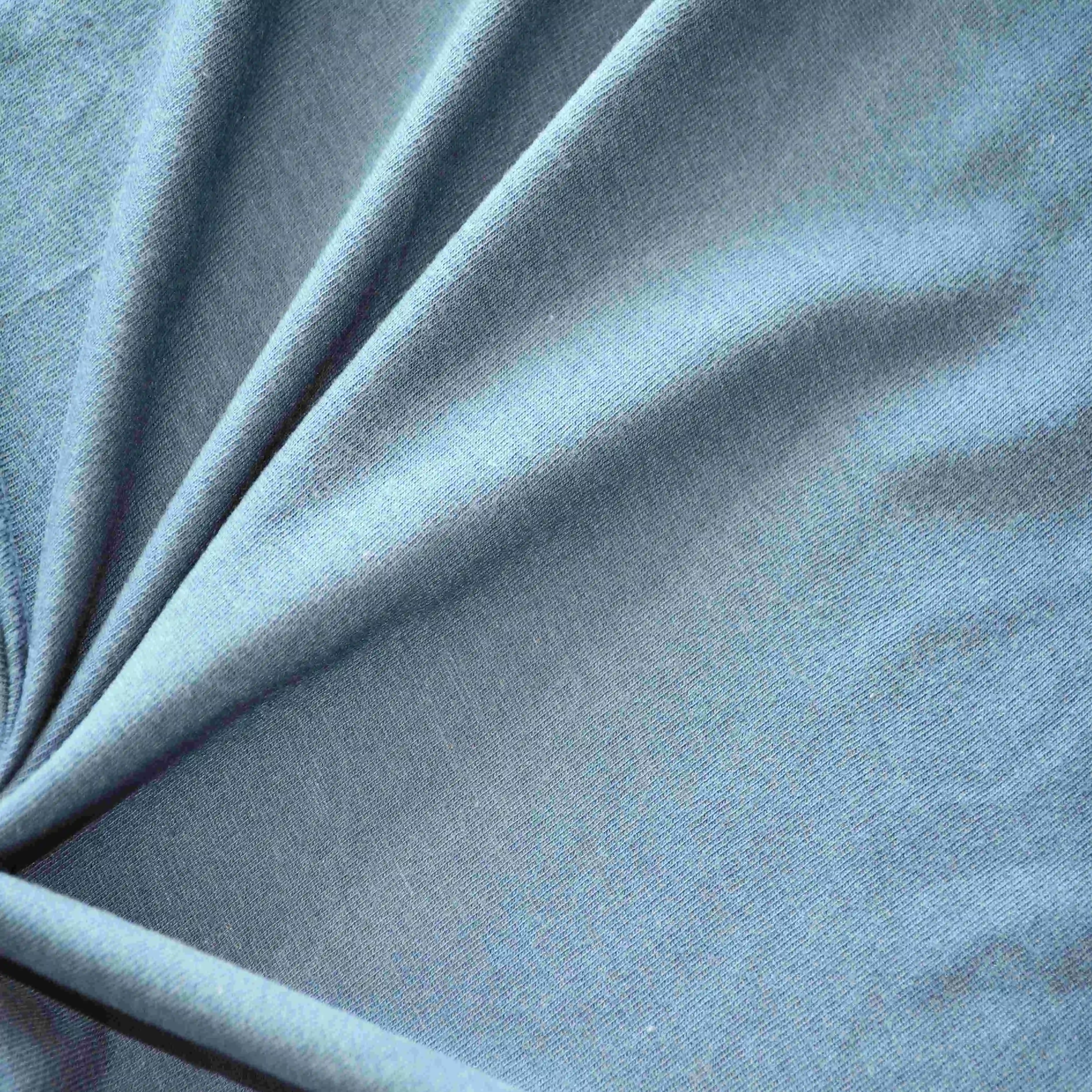 Plain Dyed 40s 110gsm Combed 100% Cotton Knitted Single Jersey Fabric for T-Shirt Lining