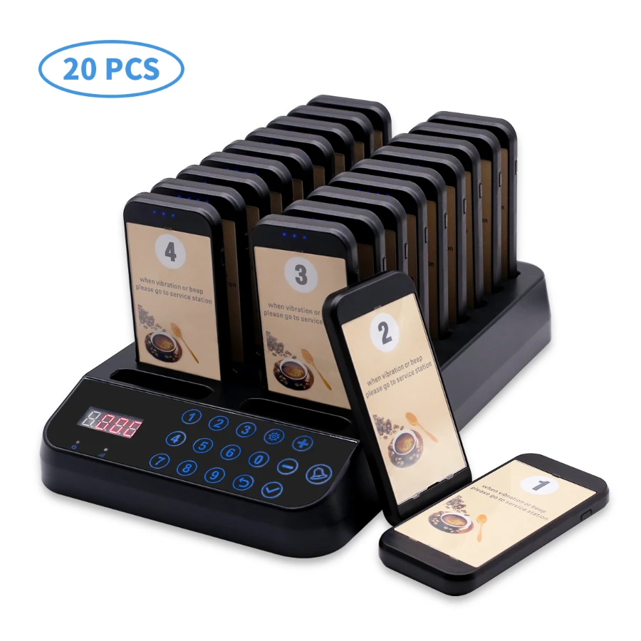 Daytech E-P2000 Wireless Restaurant Coaster Pager Waiter Calling System Restaurant