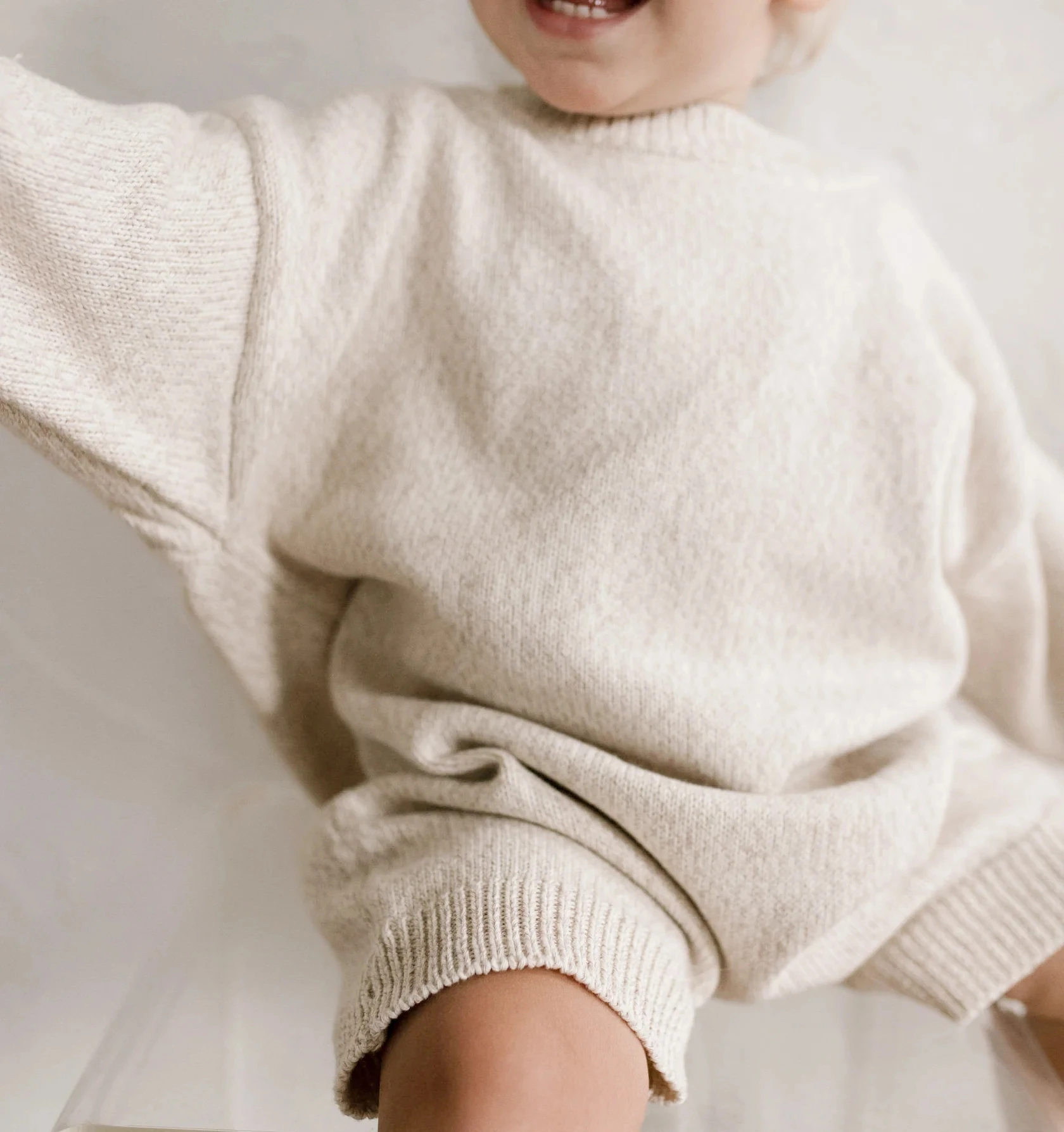 2024 Custom Toddler Newborn Spring Striped Plain Long Sleeve Organic Cotton Baby Knit Romper onesies