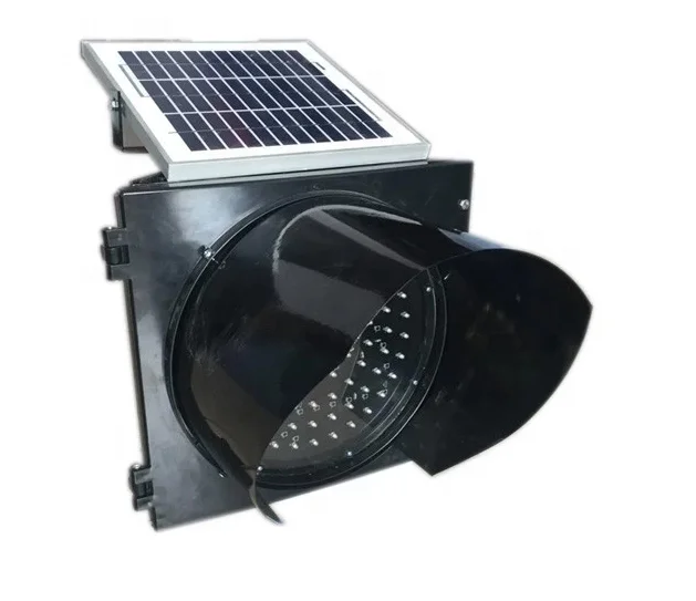 High Brightness 200mm/300mm/400mm IP65 Yellow Flashing Warning Solar Traffic Lights
