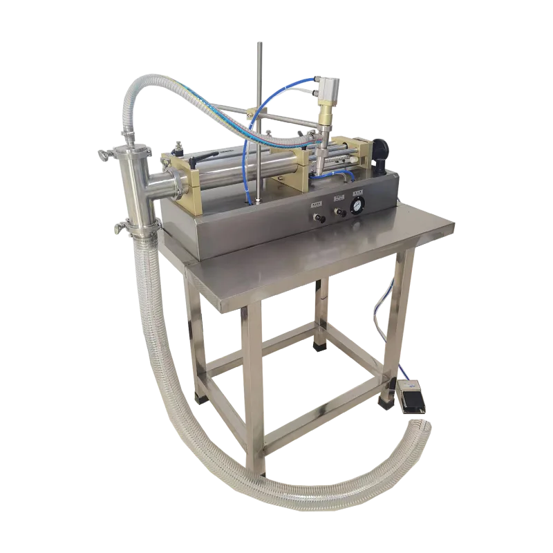 Factory sales Stainless steel semiautomatic self priming pure pneumatic liquid paste filling machine for Cosmetics Cream Shampoo