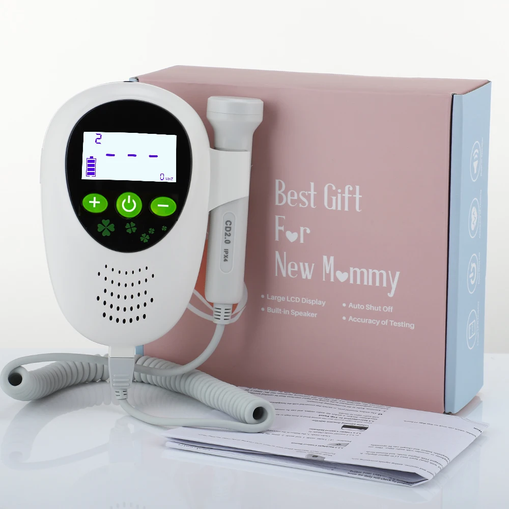reusable baby heart rate monitor for pregnant women with lcd display