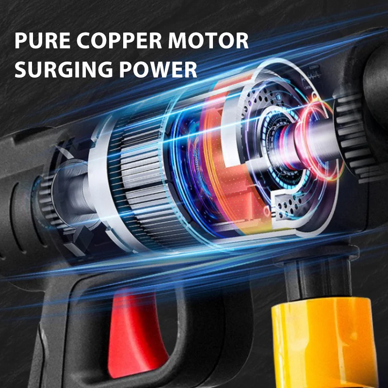 High-voltage wireless car wash gun household portable car wash water gun rechargeable high-power lithium battery car washer