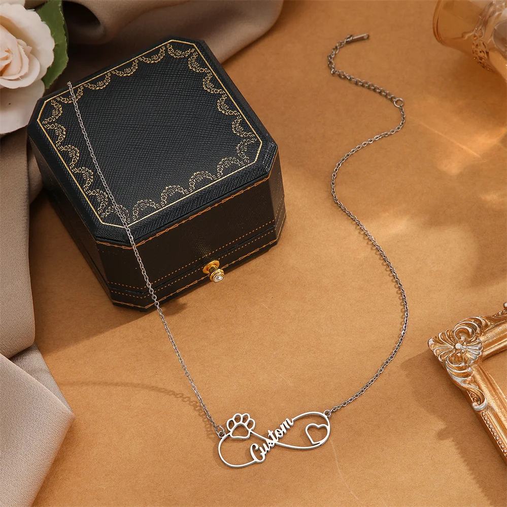 Infinity Symbol Pendant Necklace For Women Custom Name Personalized Necklaces Stainless Steel Friendship Jewelry Gifts
