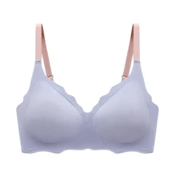 Women Invisibles Wirefree Bra Underwear Lightly Bralette Brassieres Sosten Sujetador Ice Silk Seamless Bra